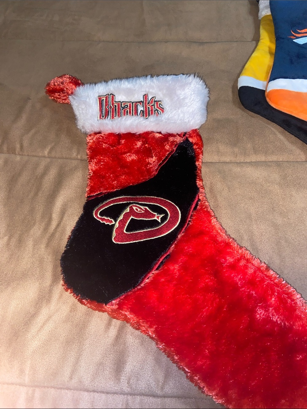 Arizona Diamondbacks Plush Christmas Stocking - Red & Black